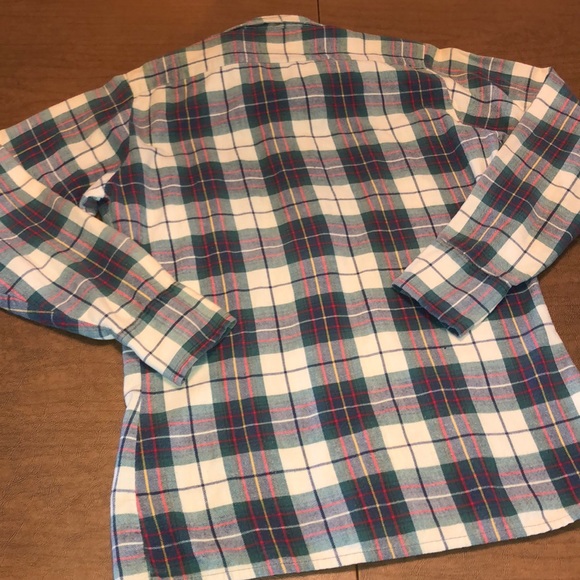 80’s Green Cotton Plaid Flannel Shirt by Great Northwest